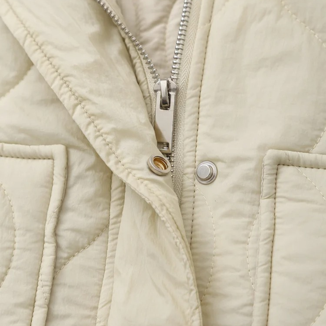 Mantel Damen gesteppt mit Reißverschluss & Taschen – AirSoft Cotton Jacket
