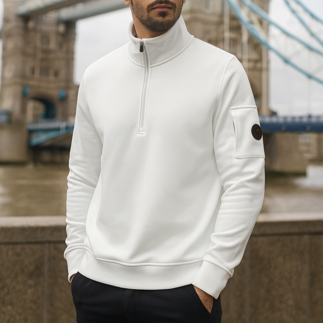 UrbanCore Strickpullover mit Halb-Reißverschluss