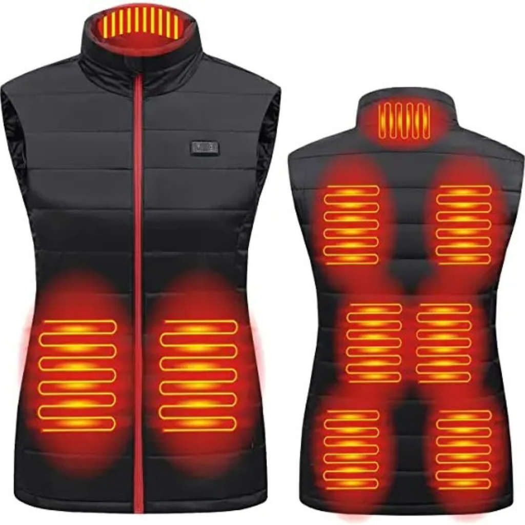 USB beheizt Weste Damen mit 9 Heizzonen & Typ-C-Anschluss – HeatWave Comfort