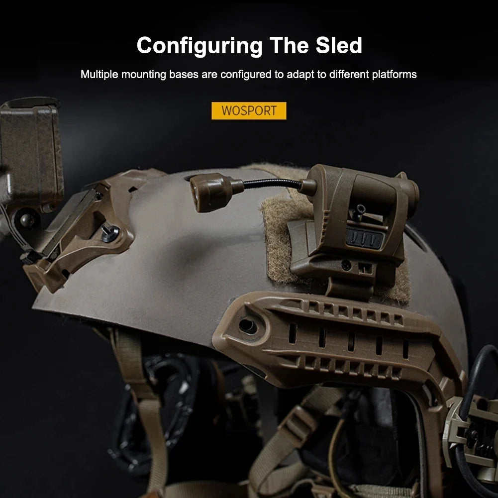 3-Modus Tactical-LED-Helmlicht mit Halterung