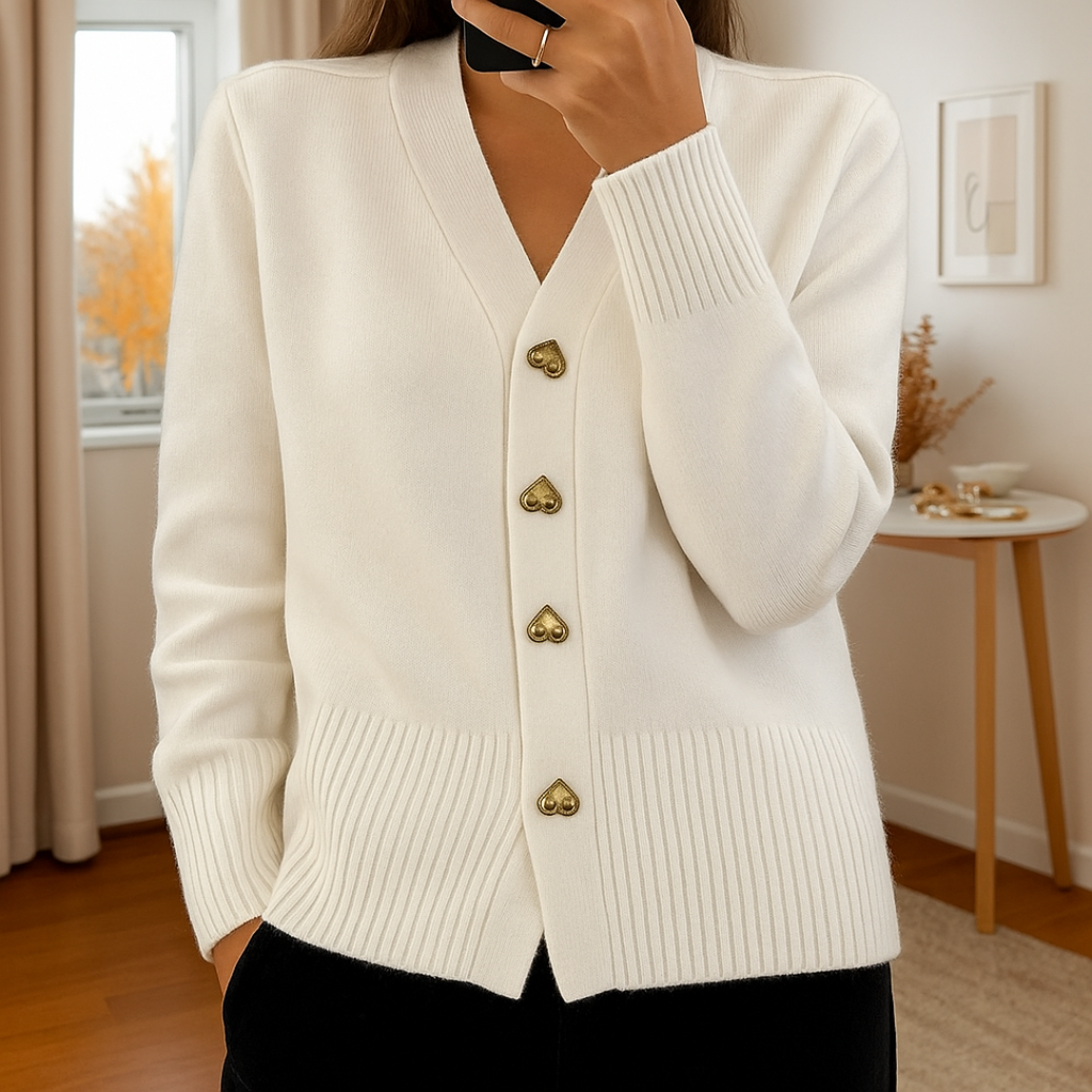 PureCharm V-Ausschnitt-Strickcardigan