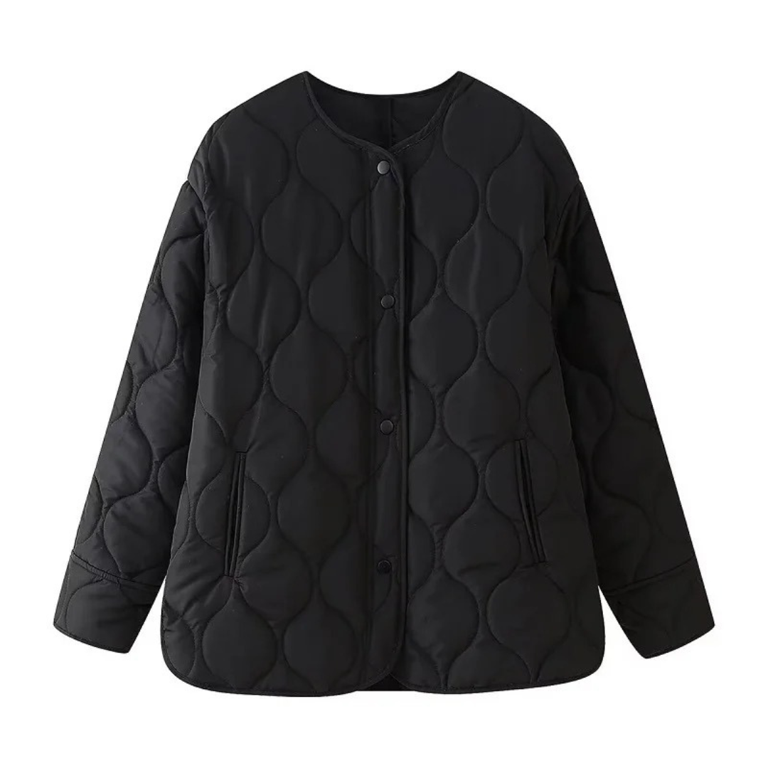 Mantel Damen wattiert & gesteppt mit Druckknöpfen – Quiltaura Coat
