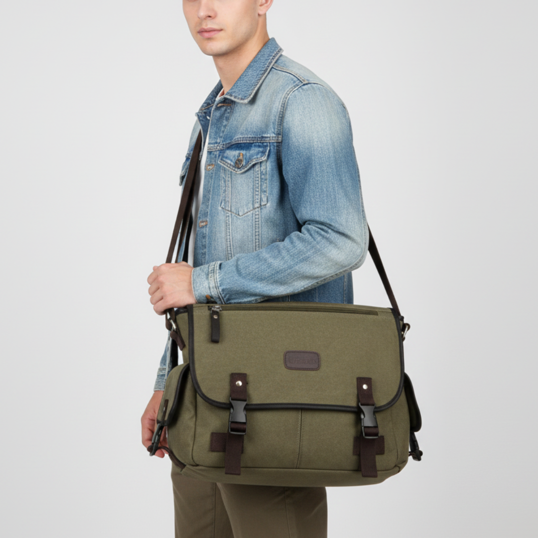 Retro Canvas Messenger Tasche