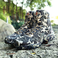 Trekking-Stiefel aus Canvas mit Camouflage-Muster