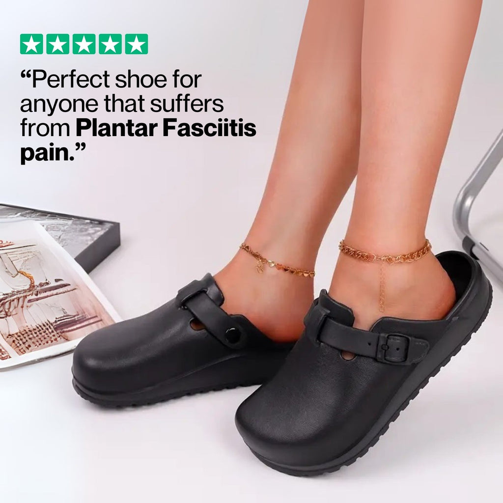 Comfort-Clogs mit Fußgewölbestütze und rutschfester Sohle