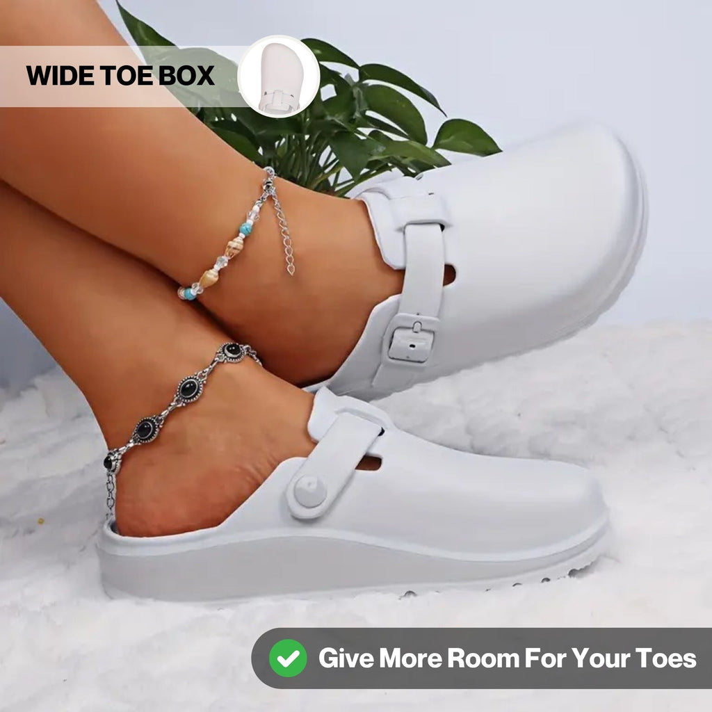 Comfort-Clogs mit Fußgewölbestütze und rutschfester Sohle