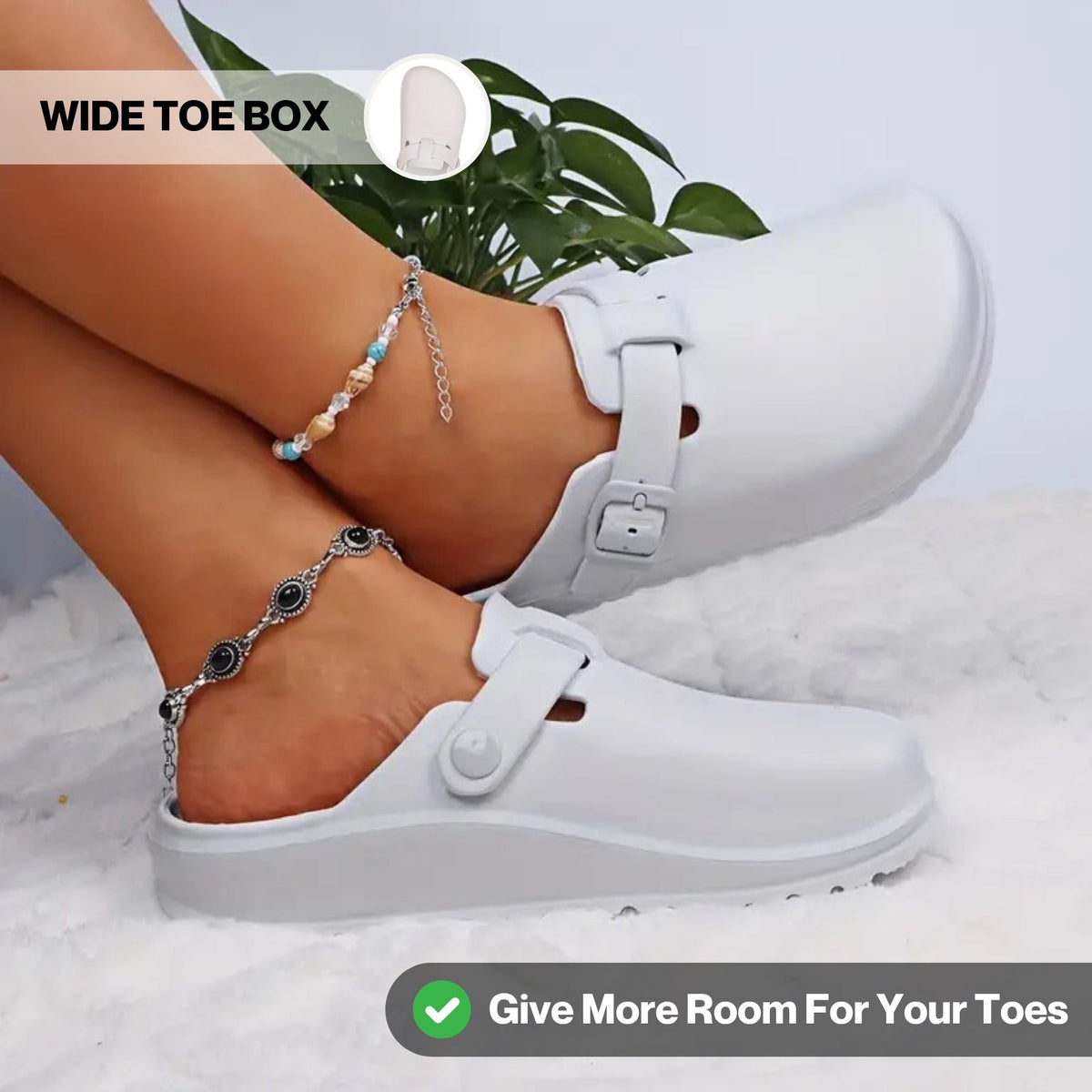 Comfort-Clogs mit Fußgewölbestütze und rutschfester Sohle