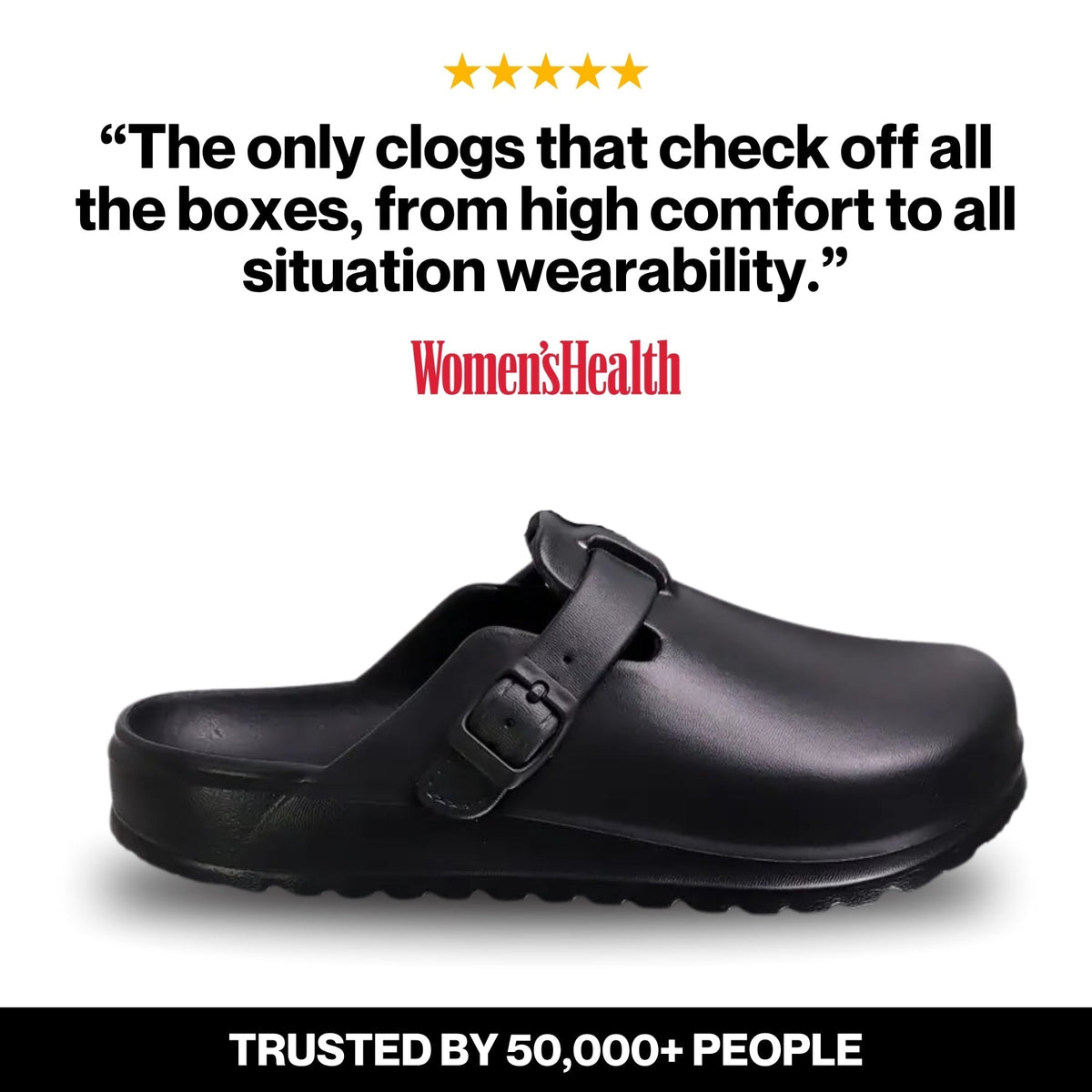Comfort-Clogs mit Fußgewölbestütze und rutschfester Sohle