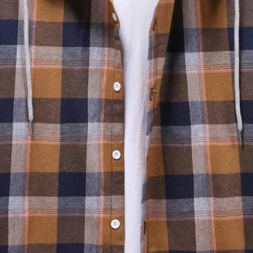 Flanell Pullover mit Kapuze & Karomuster – UrbanLoom Check