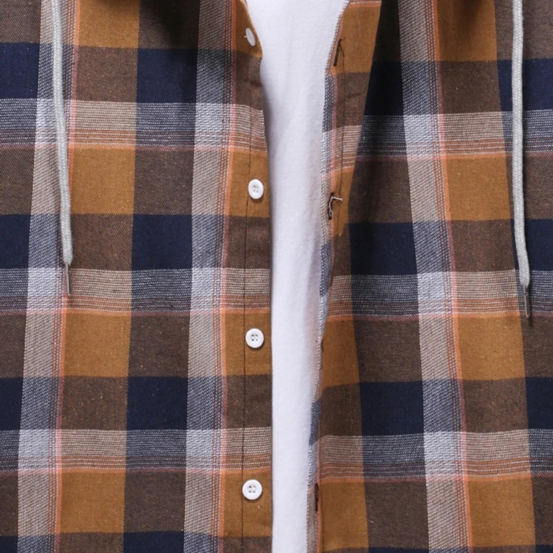 Flanell Pullover mit Kapuze & Karomuster – UrbanLoom Check