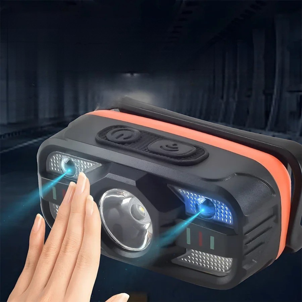 snoutatelier | TrailGlint USB-Stirnlampe mit Bewegungssensor