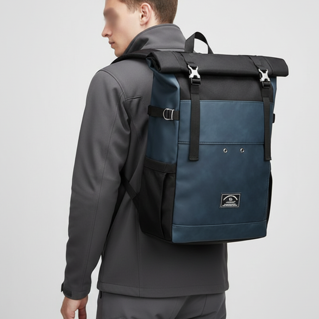 Rolltop-Rucksack mit großem Fassungsvermögen