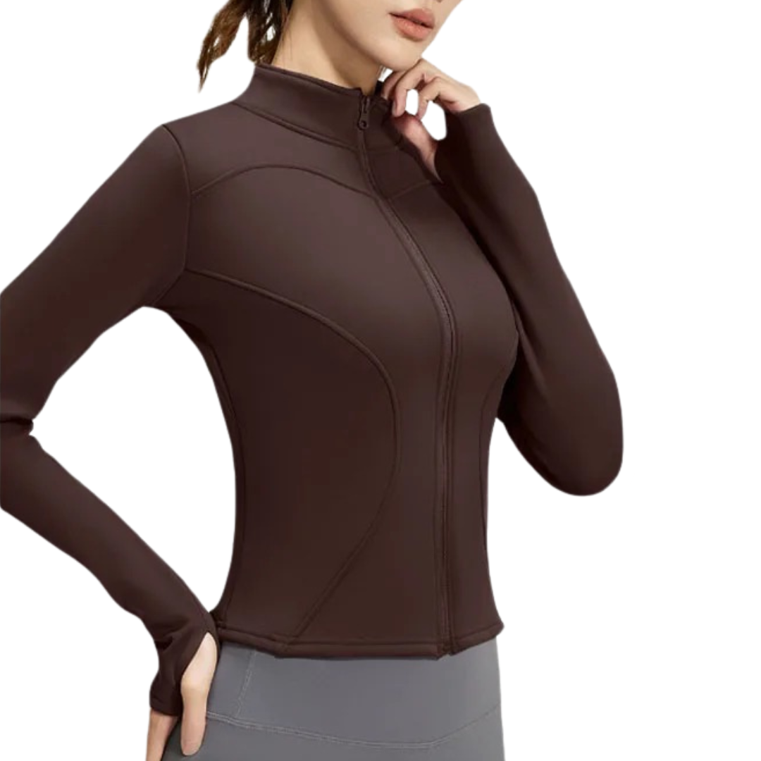 Thermiqurv Slim-Fit Jacke mit durchgehendem Reißverschluss