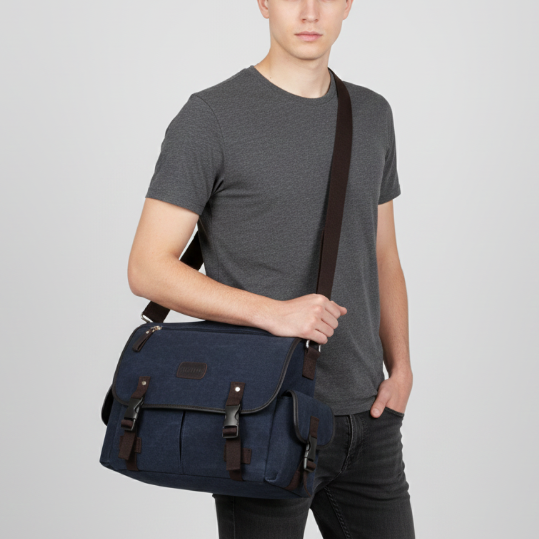 Retro Canvas Messenger Tasche
