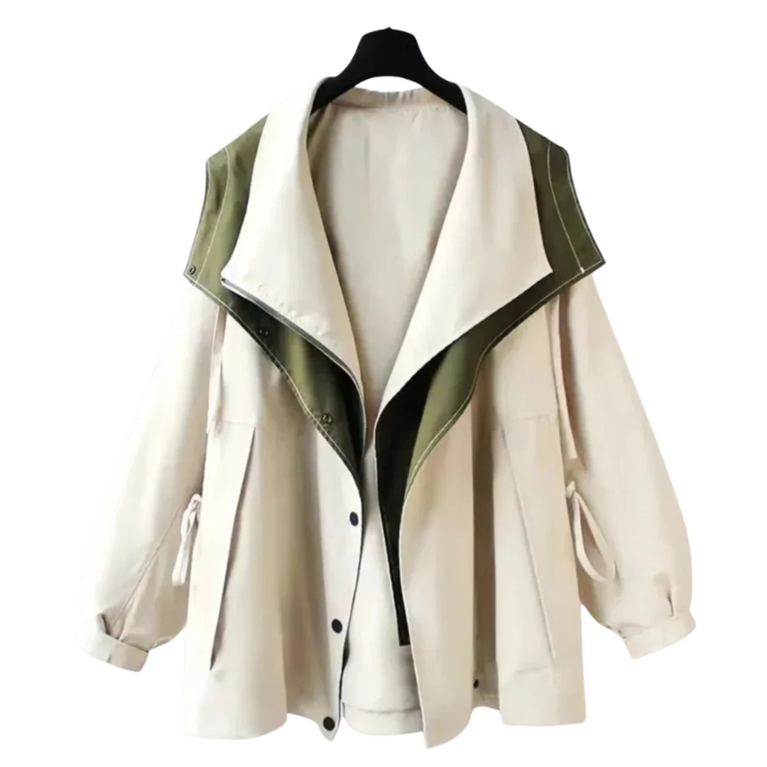 Damen Übergangsjacke mit verstellbarer Taille & leichtem Design – NordBreeze Alva