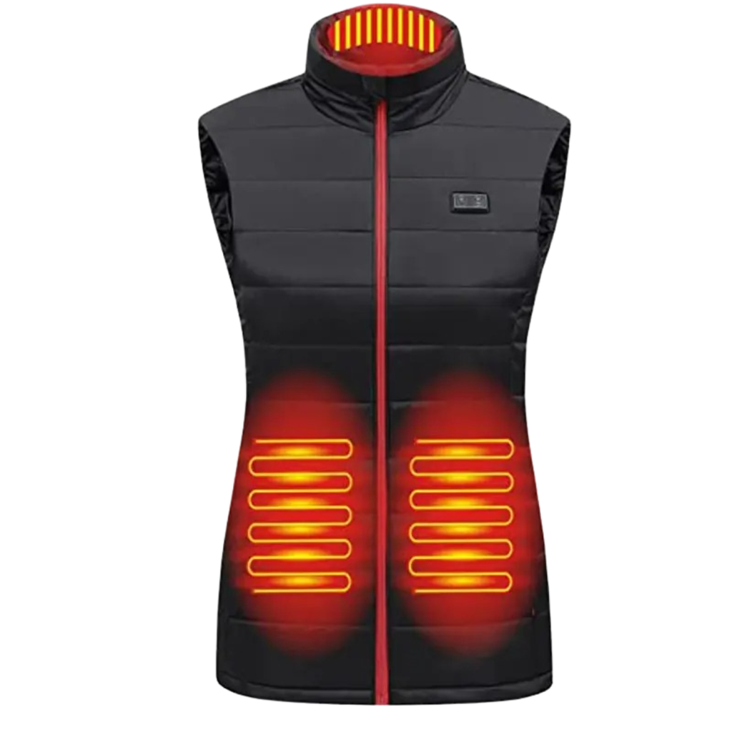 USB beheizt Weste Damen mit 9 Heizzonen & Typ-C-Anschluss – HeatWave Comfort