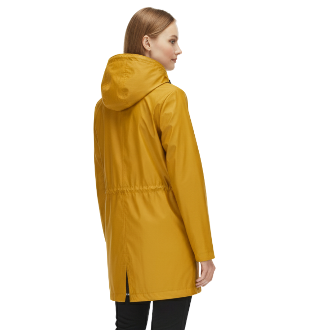 Damen Wasserdichte Leichte Jacke mit Verstellbarer Taille – Regenjacke mit Kapuze