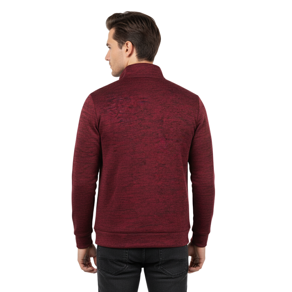 Herren Fleecejacke mit Reißverschluss – Thermo-Strick
