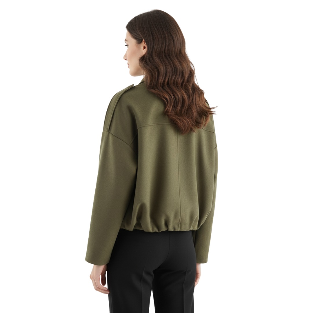 Damen Oversize Zip-Up Jacke – SoftFlow Urban Mantel