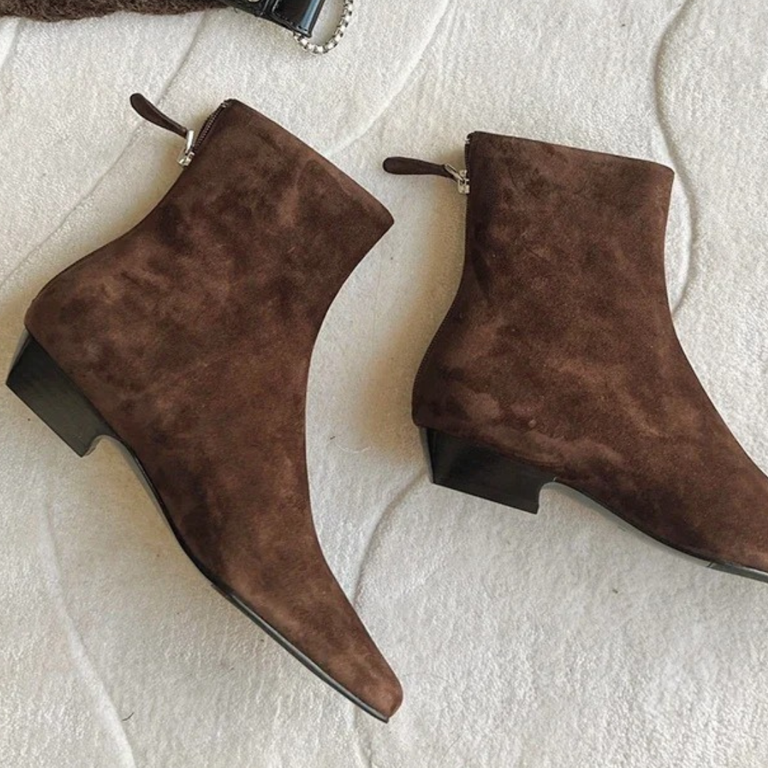 Damen Stiefel mit Plüschfutter & eckiger Zehenform – VelvetRoma Boots