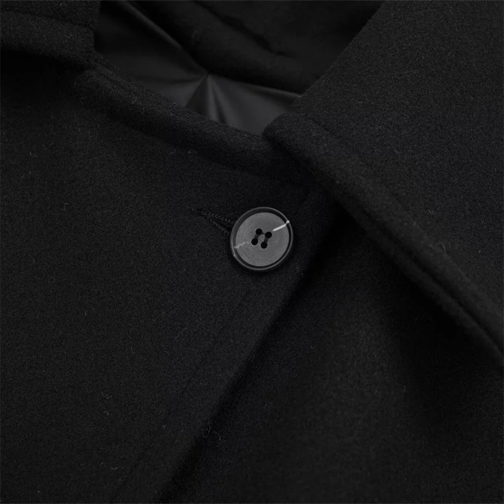 Mantel Damen aus Wollmischung mit Umlegekragen & Taschen – Lumière Court Coat