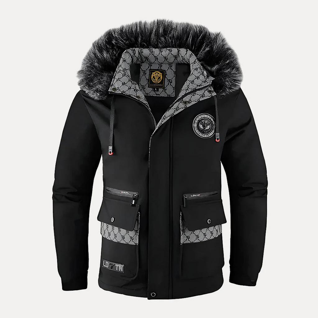 Winter Parka Herren wasserdicht & winddicht mit Kunstfellkapuze – NordFrost Coat