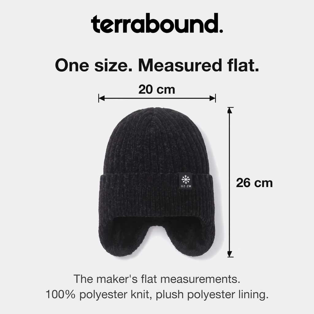 Herren Beanie mit Ohrenklappen – fleecegefüttert