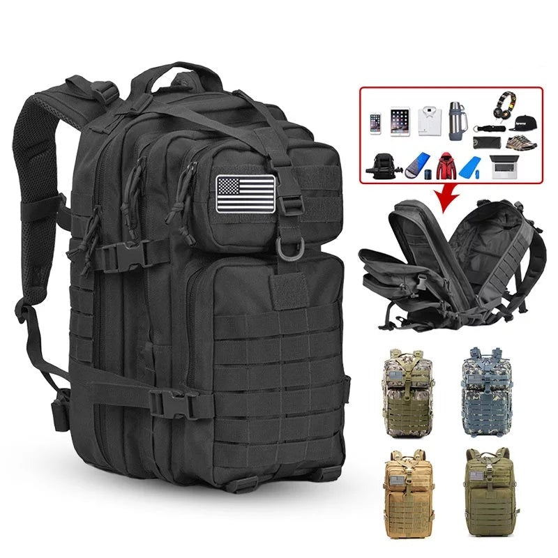45L Militär-Tactical-Rucksack – großes Fassungsvermögen, wasserdicht, für Überleben, Wandern & Camping
