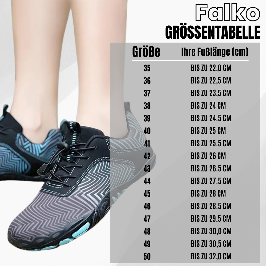 FALKO - ergonomische, schmerzlindernde & wasserabweisende Barfußschuhe