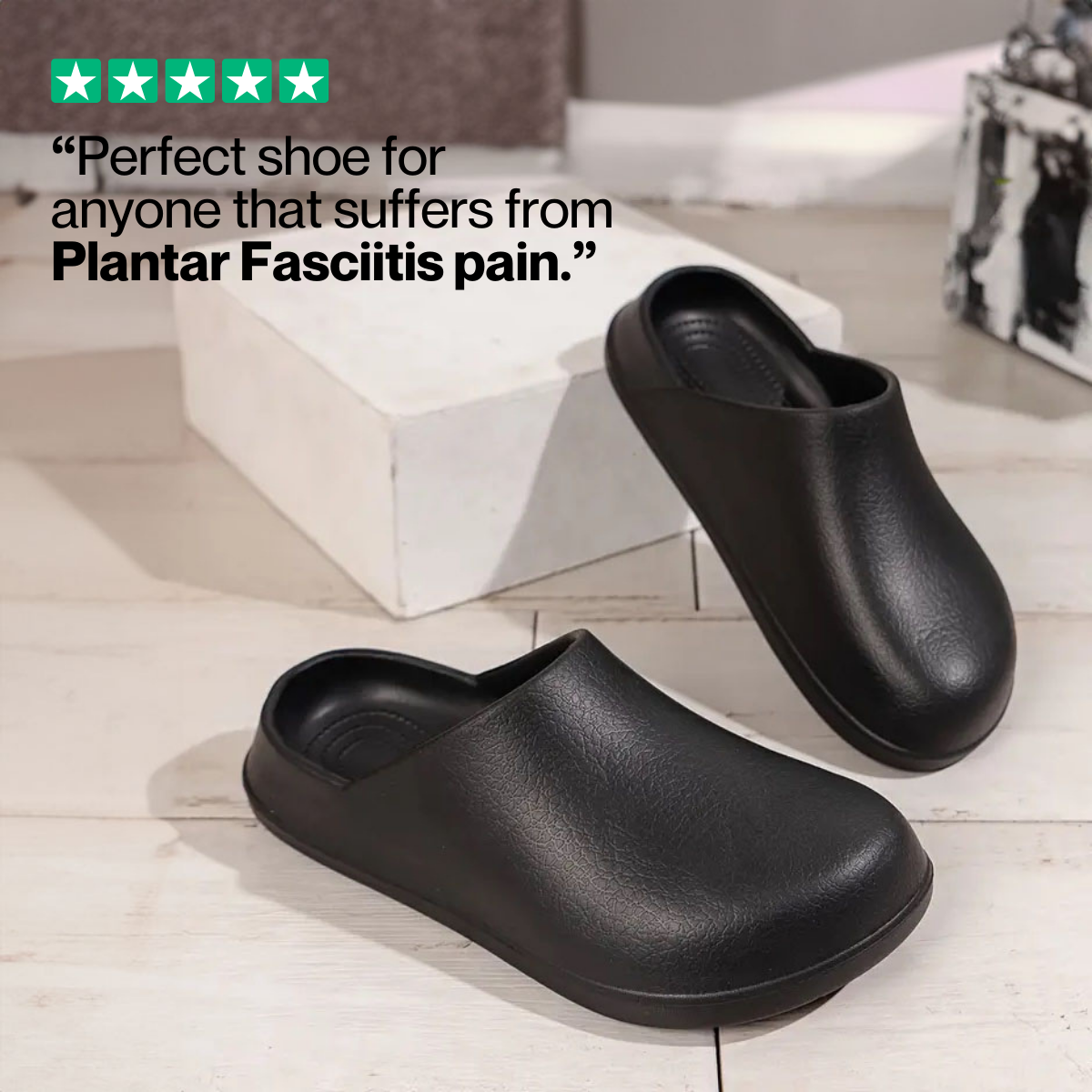 Comfort-Clogs mit rutschfester Sohle