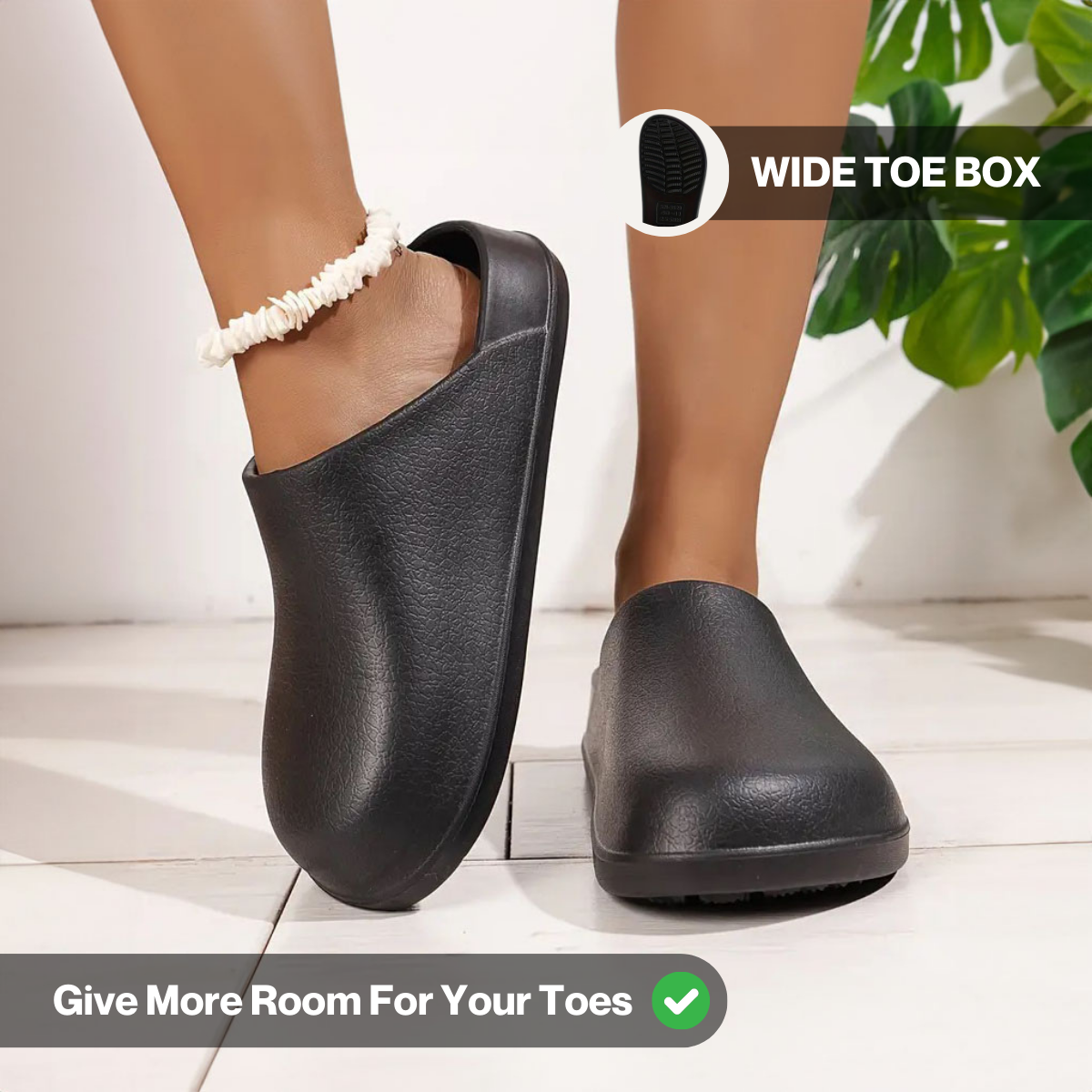 Comfort-Clogs mit rutschfester Sohle