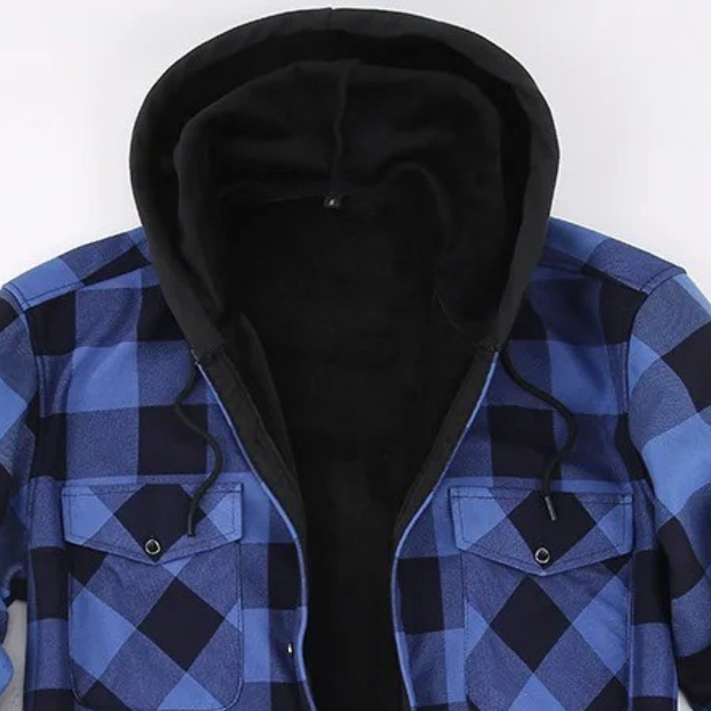 Flanell Pullover mit Reißverschluss – NordFlame Check