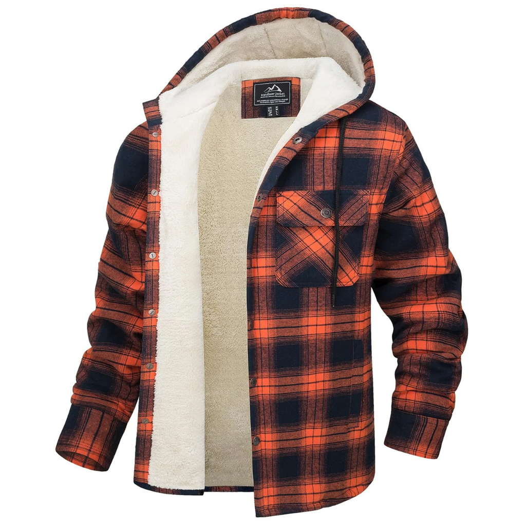 Flanell Pulloverjacke mit Kapuze – NordHaven Thermal Jacket