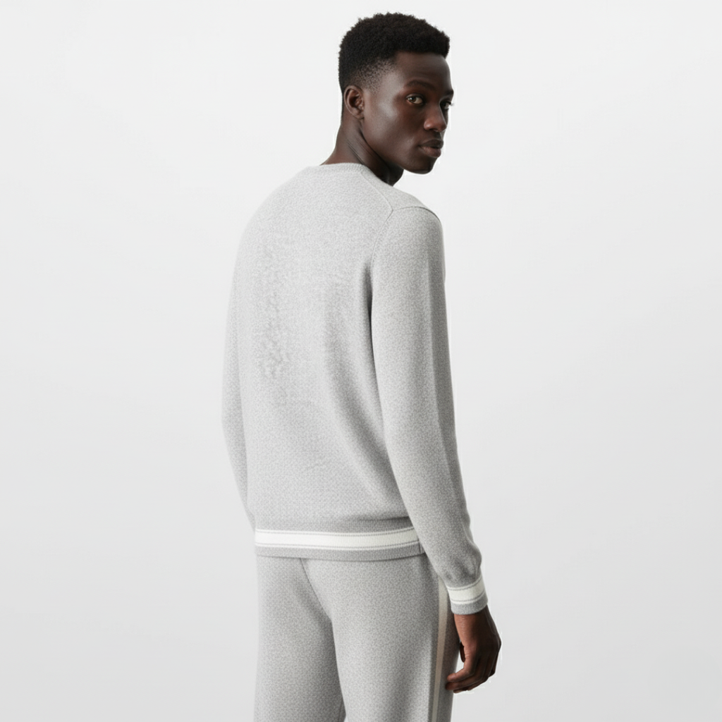 Herren Trainingsanzug – Zweiteiliges Set mit Pullover & Jogginghose | Weicher Strickanzug für Komfort & Stil