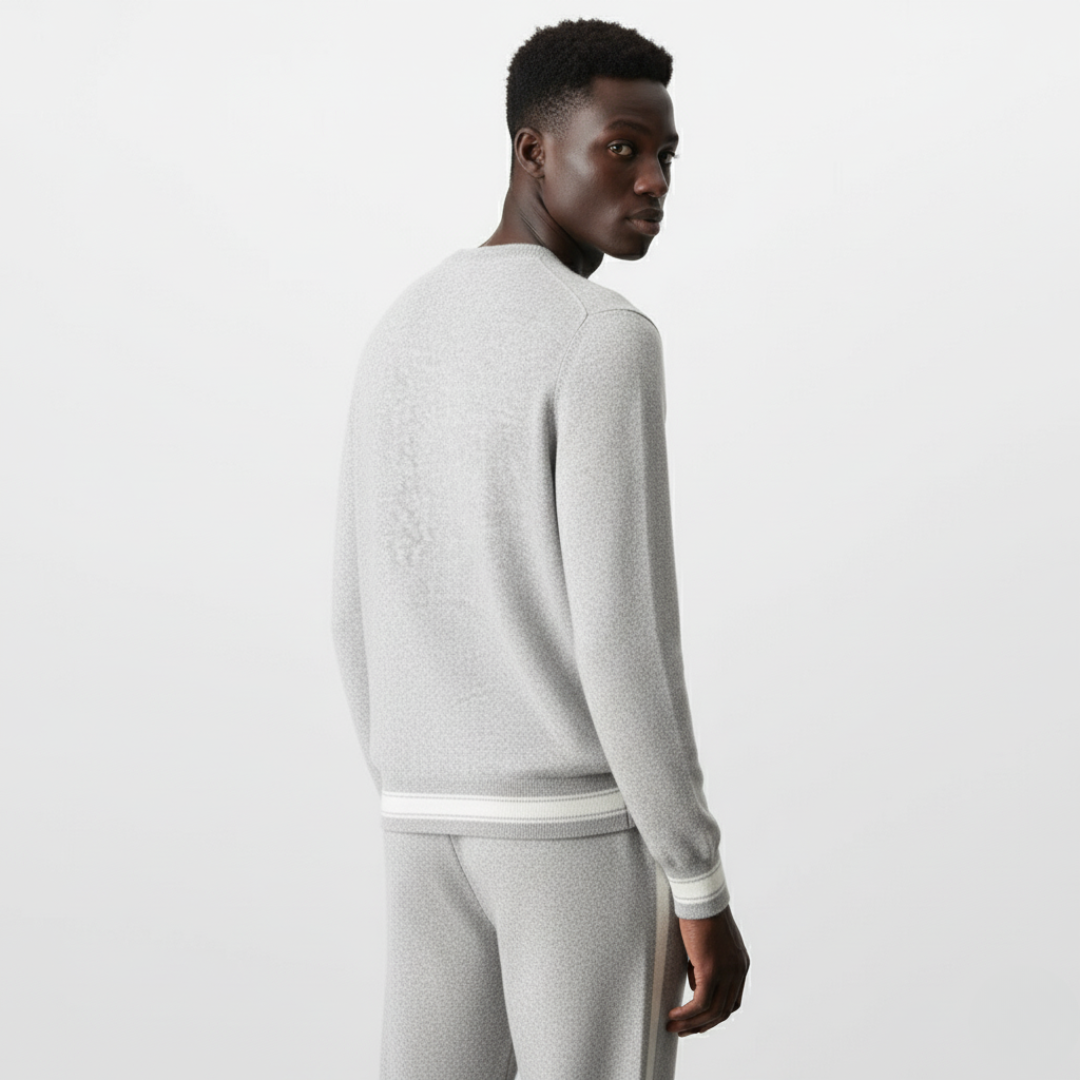 Herren Trainingsanzug – Zweiteiliges Set mit Pullover & Jogginghose | Weicher Strickanzug für Komfort & Stil