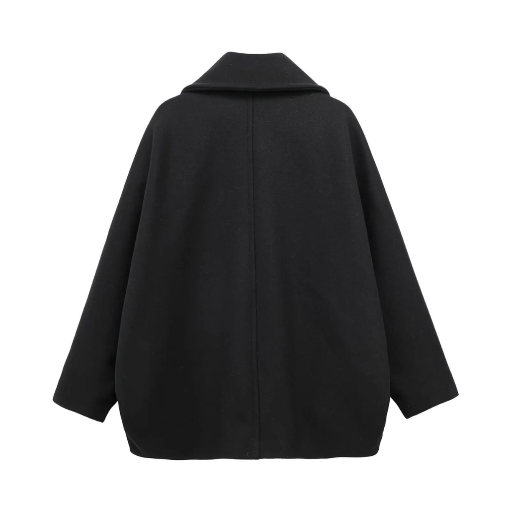 Mantel Damen aus Wollmischung mit Umlegekragen & Taschen – Lumière Court Coat