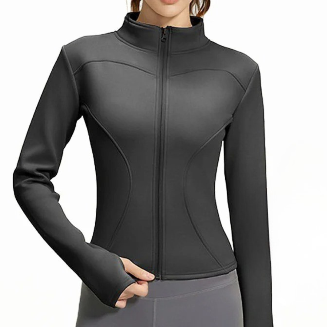 Thermiqurv Slim-Fit Jacke mit durchgehendem Reißverschluss