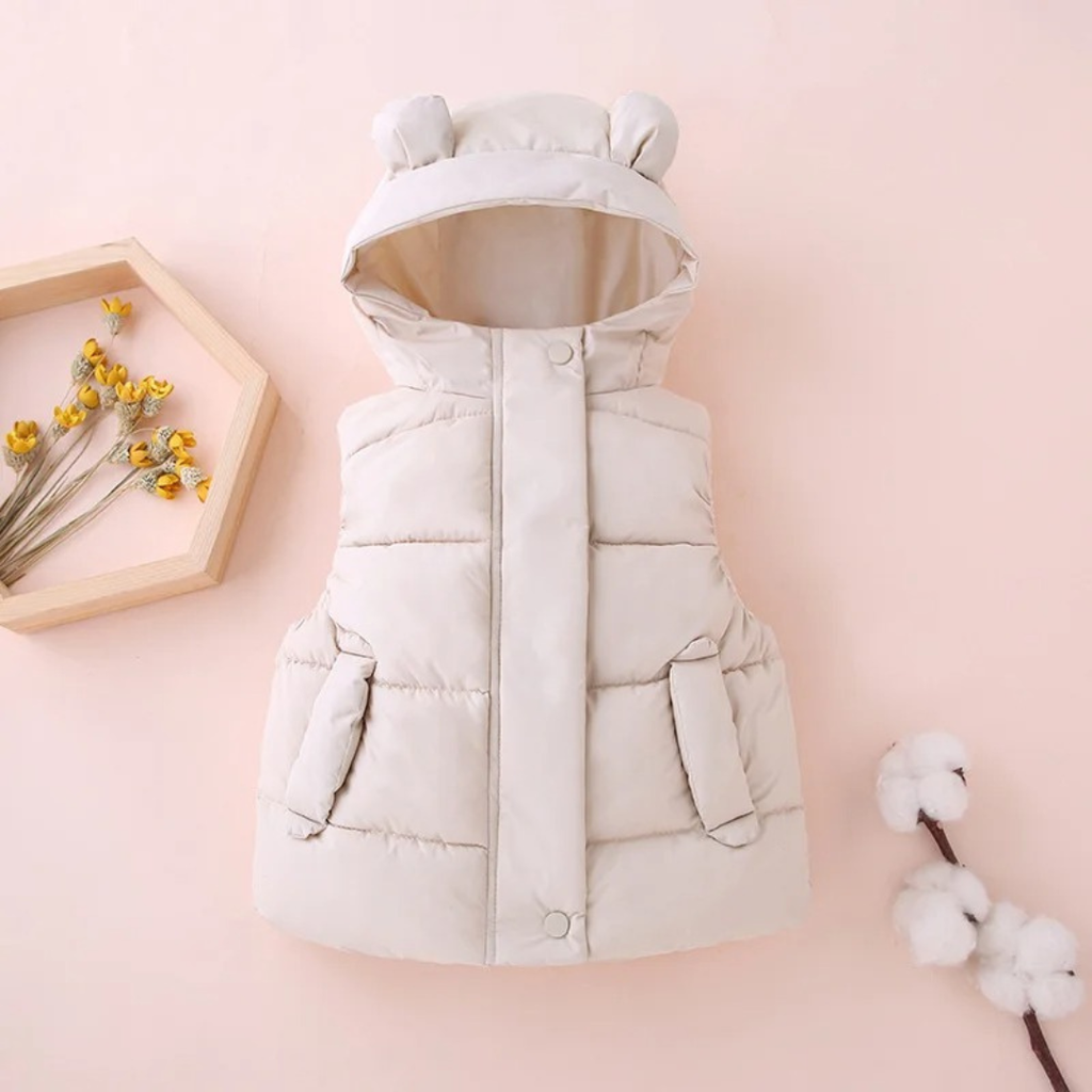 Weste mit Kapuze & leichter Wattierung – CozyCub Vest