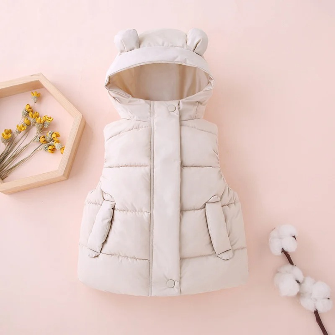 Weste mit Kapuze & leichter Wattierung – CozyCub Vest
