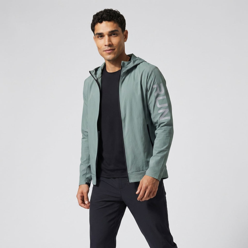 Herren Laufjacke leicht und faltbar – winddicht und wasserabweisend