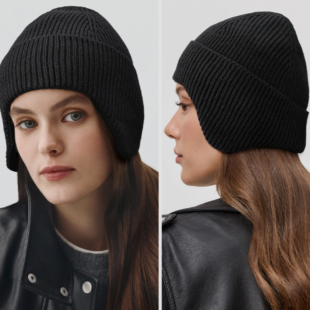 Winter Mütze mit Ohrenklappen & Fleecefutter – NordPeak Beanie