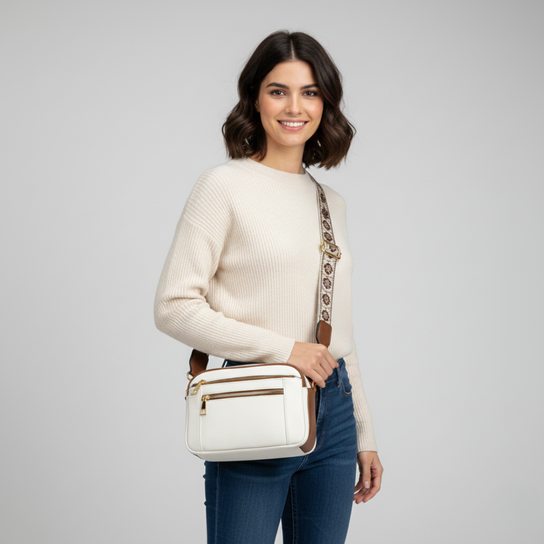 Weiche, quadratische Crossbody-Tasche