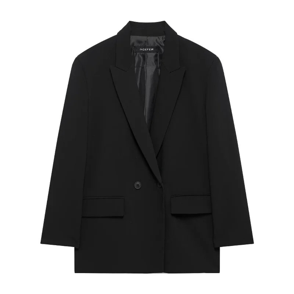 Mantel Damen mit klassischem Reverskragen & Ein-Knopf-Verschluss – LineaForm Blazer