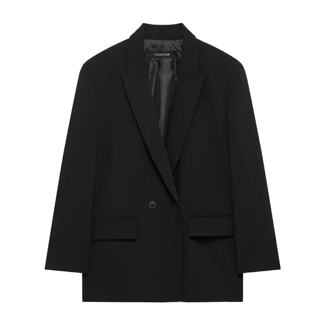 Mantel Damen mit klassischem Reverskragen & Ein-Knopf-Verschluss – LineaForm Blazer