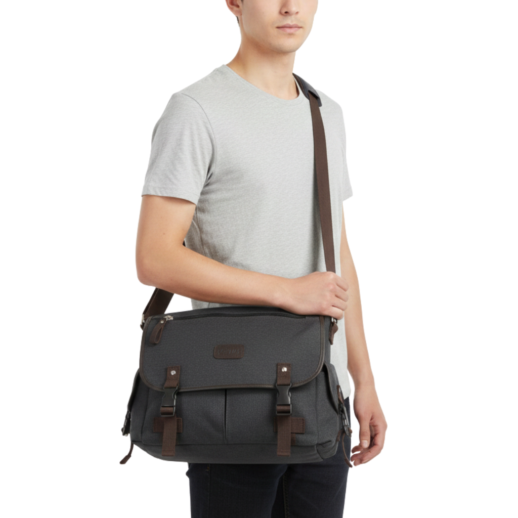Retro Canvas Messenger Tasche