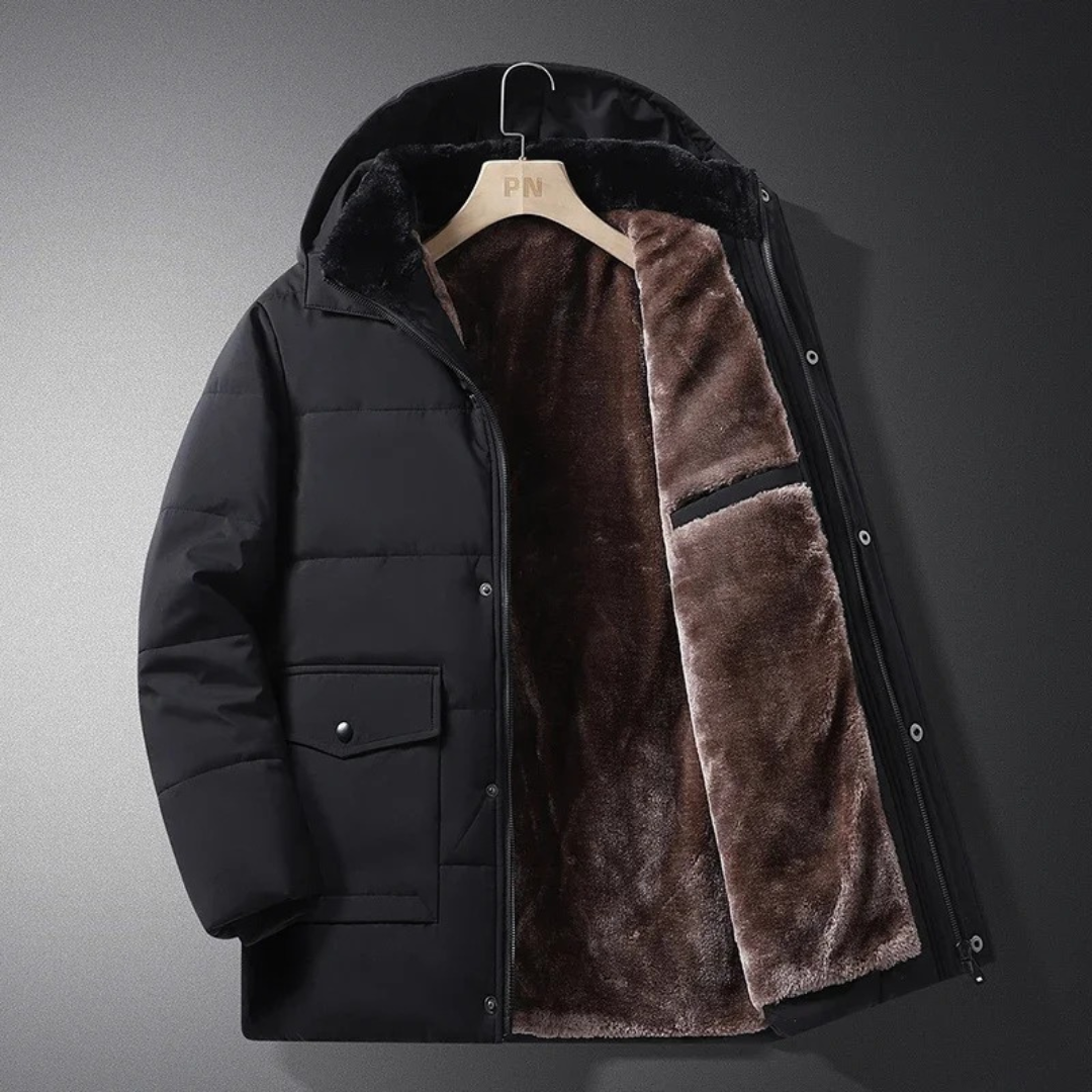 Jacke mit Fleecefutter & Abnehmbarer Kapuze – Nordfell Parka