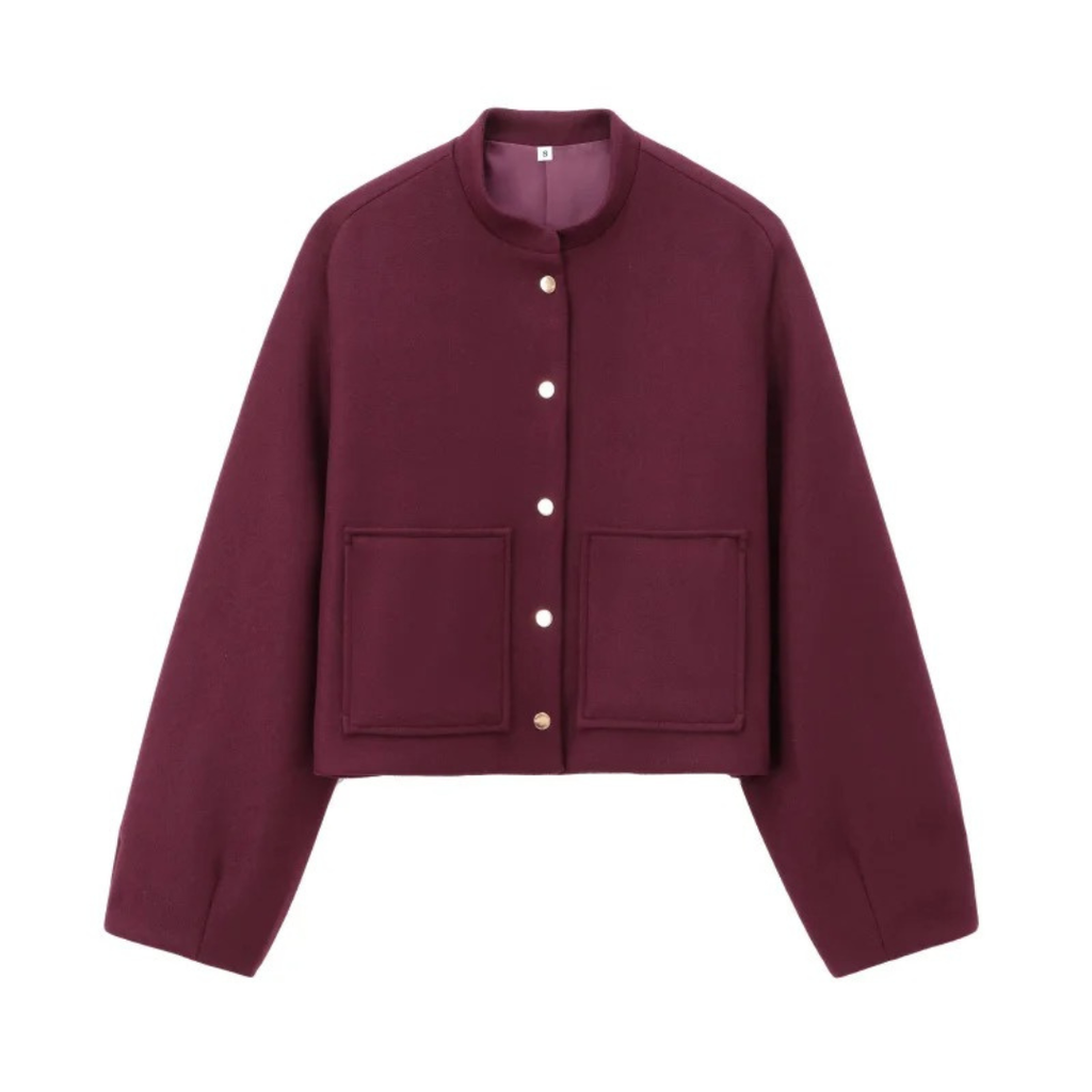 Mantel Damen kurz mit 3D-Schnitt & aufgesetzten Taschen – NovaForm Jacket