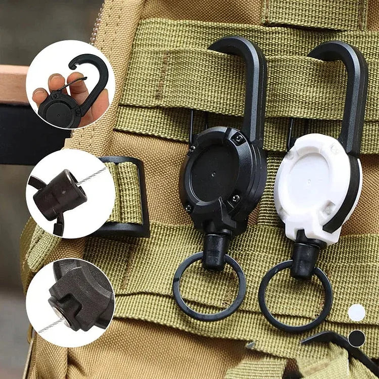 Robuster ausziehbarer Schlüsselanhänger – Kevlar-Seil