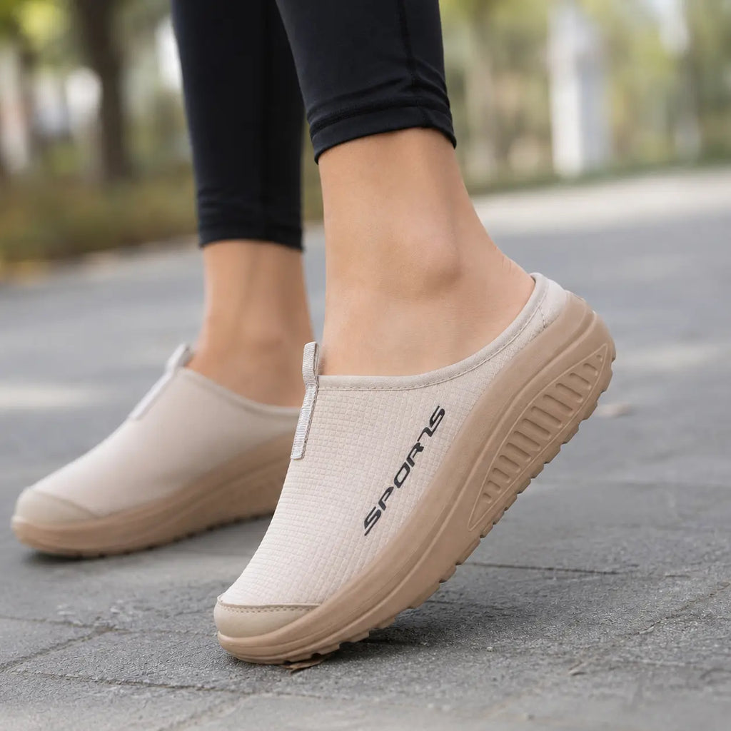Damen-Komfort-Slip-on-Hausschuhe mit geschlossener Zehenpartie