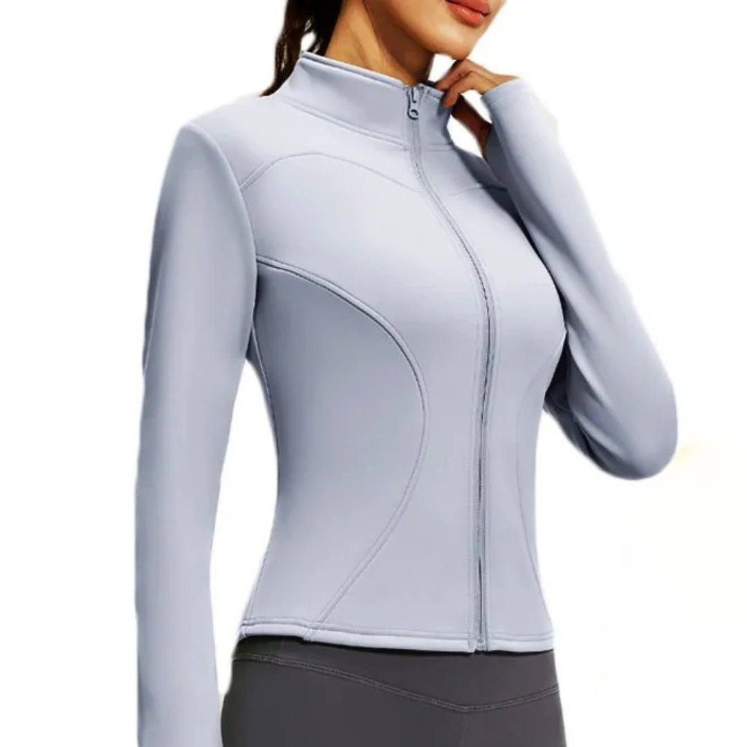 Thermiqurv Slim-Fit Jacke mit durchgehendem Reißverschluss